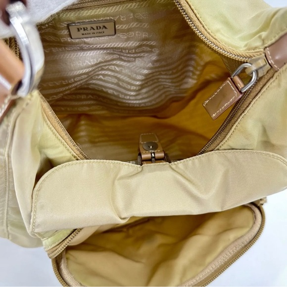 PRADA  Vela Sport Nylon Tessuto Beige shoulder bag with dustbag - Picture 12 of 15